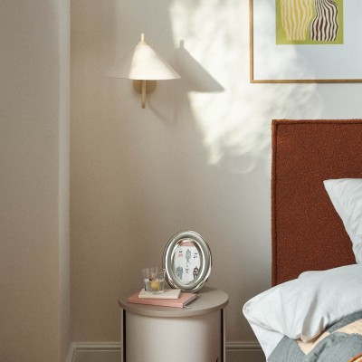 Rhodes Minimalist Linen Fabric Cone Wall Light Rhodes Minimalist Linen Fabric Cone Wall Light