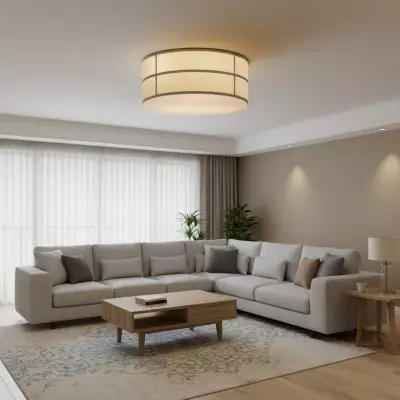 Sophie Japanese Linen Lantern Ceiling Light Sophie Japanese Linen Lantern Ceiling Light