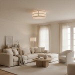 Sophie Japanese Linen Lantern Ceiling Light