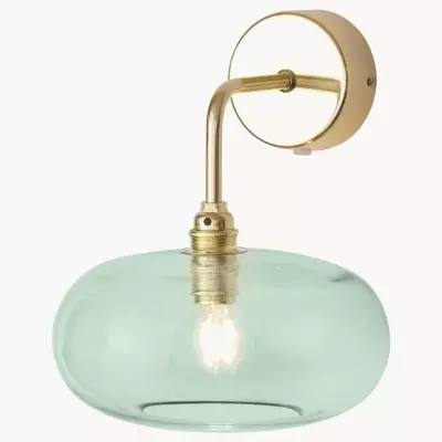 Guy Retro Round Blown Glass Gold Wall Light Guy Retro Round Blown Glass Gold Wall Light