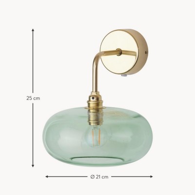 Guy Retro Round Blown Glass Gold Wall Light Guy Retro Round Blown Glass Gold Wall Light