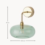Guy Modern Round Blown Glass Gold Wall Light