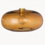 Guy Modern Round Blown Glass Gold Wall Light