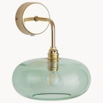 Guy Modern Round Blown Glass Gold Wall Light