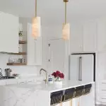 Modern Hand Carved Alabaster Cylinder Pendant Light