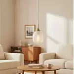 Beata Modern Orange Dome Glass Pendant Light
