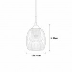 Martyn Modern Satin Textured Glass Pendant Light
