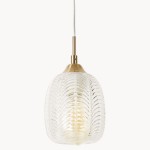 Martyn Modern Satin Textured Glass Pendant Light