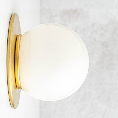 Oliver Vintage Glass Globe Flush Mount Wall Light Oliver Vintage Glass Globe Flush Mount Wall Light