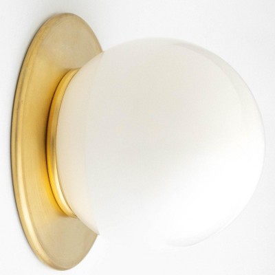 Oliver Vintage Glass Globe Flush Mount Wall Light Oliver Vintage Glass Globe Flush Mount Wall Light