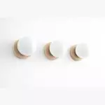 Grenney Minimalist Opal Globe Wood Wall Light