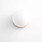 Grenney Minimalist Opal Globe Wood Wall Light