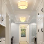 Halsey Fabric Floral Drum Shade Ceiling Light