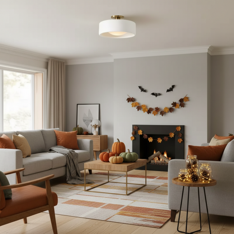 Aura Modern Porcelain Flush Mount Ceiling Light