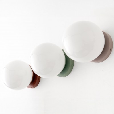 Hoppen Modern Colorful Opal Glass Globe Wall Light Hoppen Modern Colorful Opal Glass Globe Wall Light