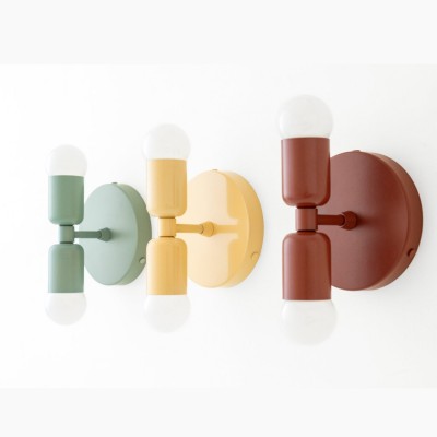 Campbell Modern Colorful Short Double Light Wall Light Campbell Modern Colorful Short Double Light Wall Light
