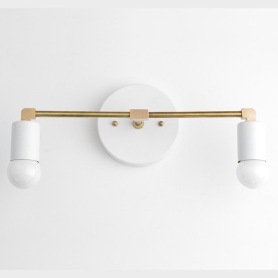 Bernerd Vintage 2-Light Brass Wall Light Bernerd Vintage 2-Light Brass Wall Light
