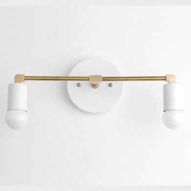 Bernerd Vintage 2-Light Brass Wall Light