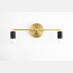 Bernerd Vintage 2-Light Brass Wall Light