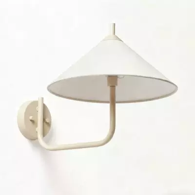 Rhodes Minimalist Linen Fabric Cone Wall Light Rhodes Minimalist Linen Fabric Cone Wall Light