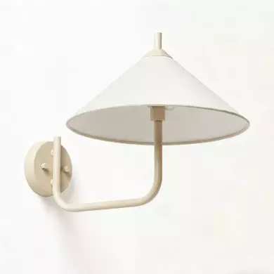 Rhodes Minimalist Linen Fabric Cone Wall Light Rhodes Minimalist Linen Fabric Cone Wall Light