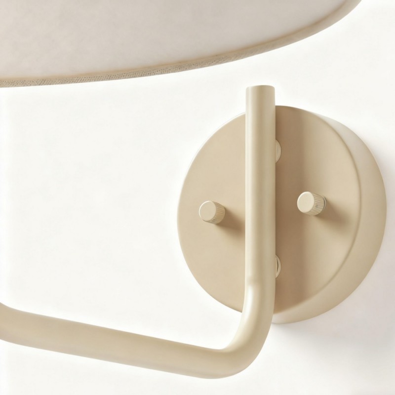 Rhodes Minimalist Linen Fabric Cone Wall Light
