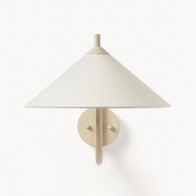 Rhodes Minimalist Linen Fabric Cone Wall Light Rhodes Minimalist Linen Fabric Cone Wall Light