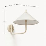 Rhodes Minimalist Linen Fabric Cone Wall Light