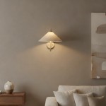 Rhodes Minimalist Linen Fabric Cone Wall Light