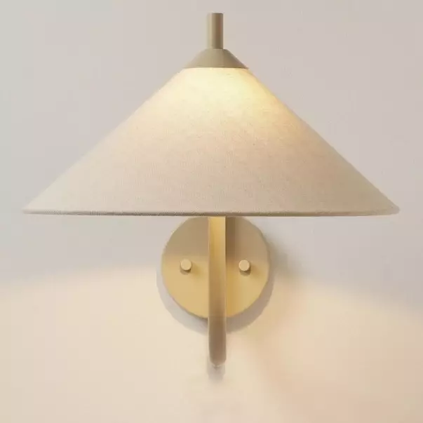 Rhodes Minimalist Linen Fabric Cone Wall Light Rhodes Minimalist Linen Fabric Cone Wall Light