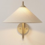 Rhodes Minimalist Linen Fabric Cone Wall Light