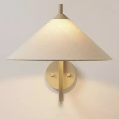 Rhodes Minimalist Linen Fabric Cone Wall Light Rhodes Minimalist Linen Fabric Cone Wall Light