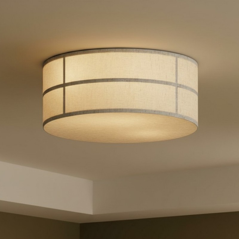 Sophie Japanese Linen Lantern Ceiling Light