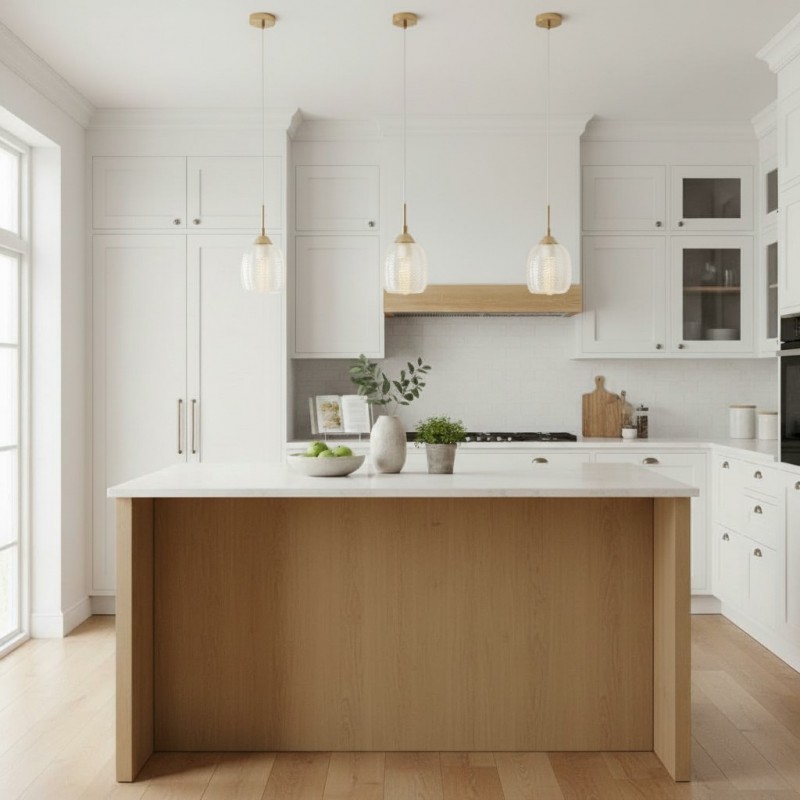 Martyn Modern Satin Textured Glass Pendant Light