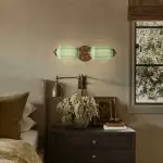 Hartnell Retro Colorful Art Deco Glass Eloise Wall Light