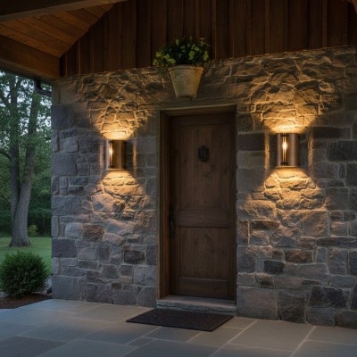 Zoe Industrial Rustic Bronze Cylindrical Metal Wall Sconce Zoe Industrial Rustic Bronze Cylindrical Metal Wall Sconce