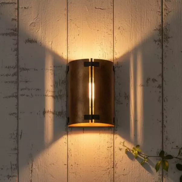 Zoe Industrial Rustic Bronze Cylindrical Metal Wall Sconce Zoe Industrial Rustic Bronze Cylindrical Metal Wall Sconce