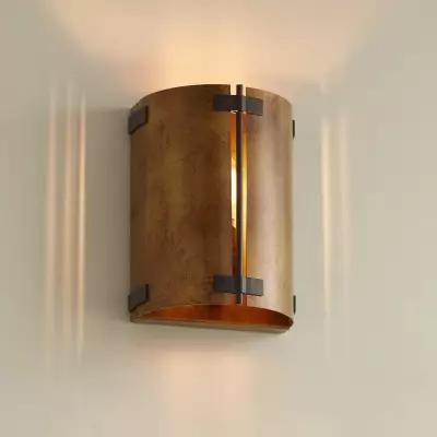 Zoe Industrial Rustic Bronze Cylindrical Metal Wall Sconce Zoe Industrial Rustic Bronze Cylindrical Metal Wall Sconce