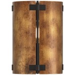 Zoe Industrial Rustic Bronze Cylindrical Metal Wall Sconce