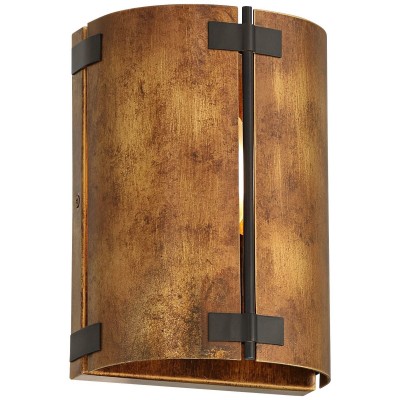Zoe Industrial Rustic Bronze Cylindrical Metal Wall Sconce Zoe Industrial Rustic Bronze Cylindrical Metal Wall Sconce