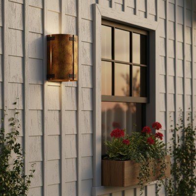 Zoe Industrial Rustic Bronze Cylindrical Metal Wall Sconce Zoe Industrial Rustic Bronze Cylindrical Metal Wall Sconce