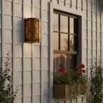 Zoe Industrial Rustic Bronze Cylindrical Metal Wall Sconce