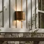 Sharon Industrial Textured Curve Brass Wall Light