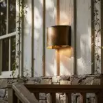 Sharon Industrial Textured Curve Brass Wall Light