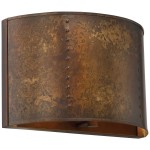 Sharon Industrial Textured Curve Brass Wall Light