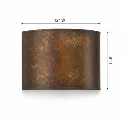 Sharon Industrial Textured Curve Brass Wall Light Sharon Industrial Textured Curve Brass Wall Light