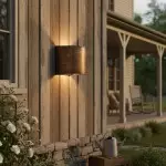 Sharon Industrial Textured Curve Brass Wall Light