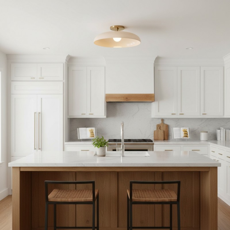 Cynthia Modern Glass Flush Mount Ceiling Light