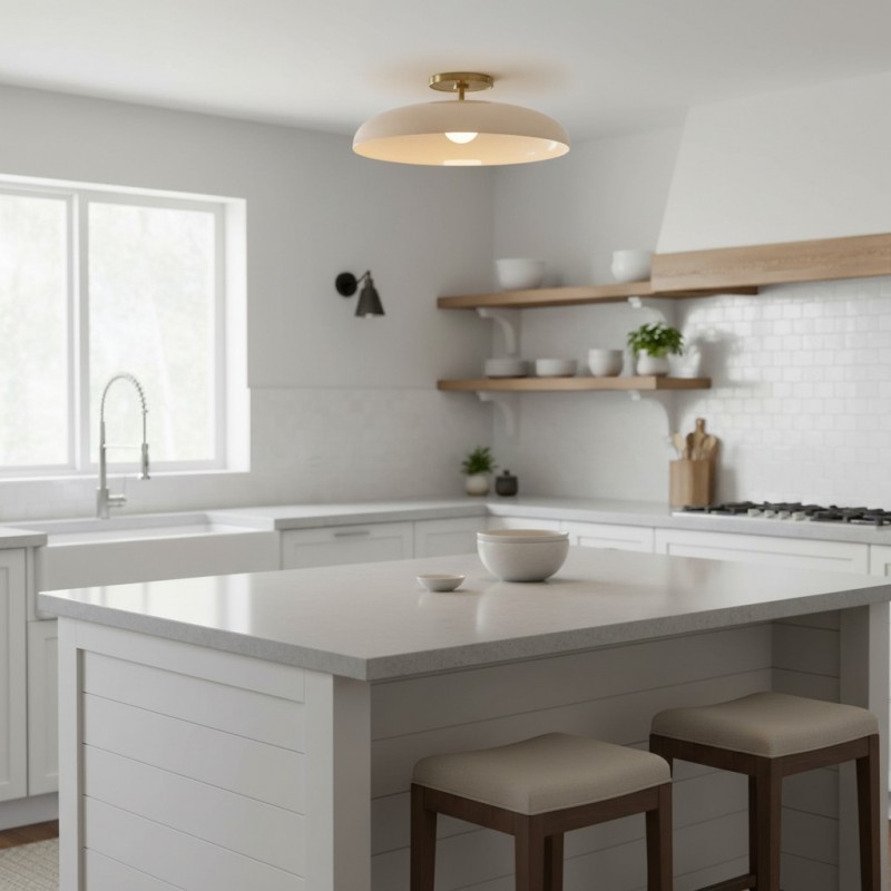 Cynthia Modern Glass Flush Mount Ceiling Light