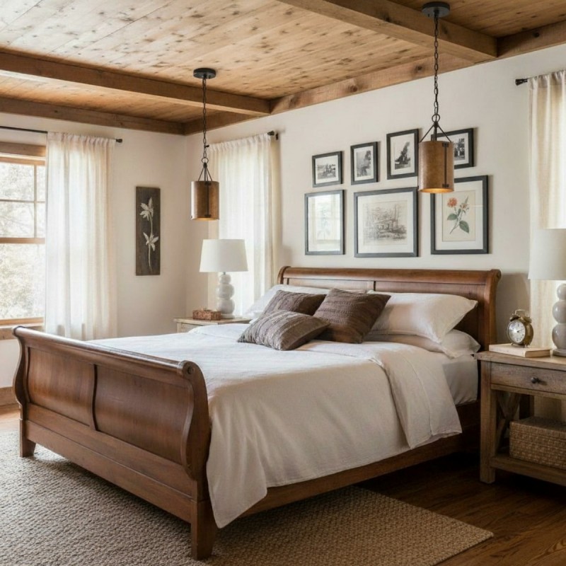 Grange Industrial Rustic Bronze Cylinder Pendant Light